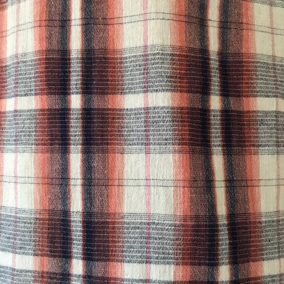 Forever21 Blue/Orange Plaid Button Down Dress - Picture 4 of 4